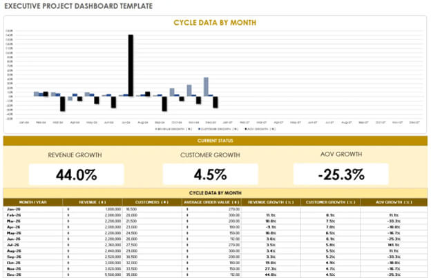 Project Management Executive Dashboard