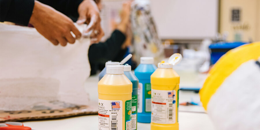 Kids painting equipment.