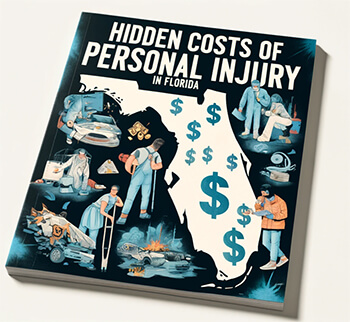 Book cover with title, 'Hidden Costs of Personal Injury in Florida'.