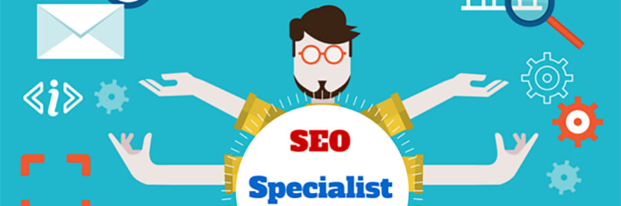 SEO Specialist vector illustration.