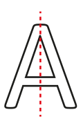 Symmetry of capital A.