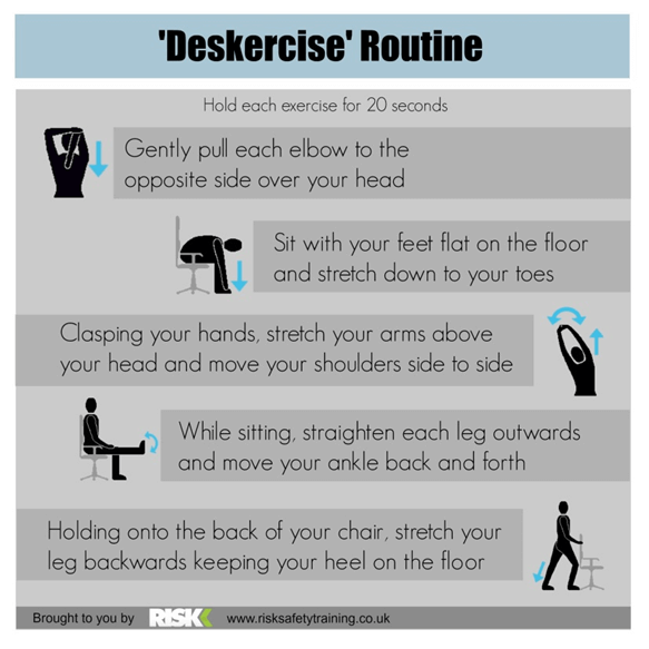 Deskercise routine.