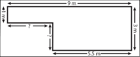 Finding the missing lengths of sides.